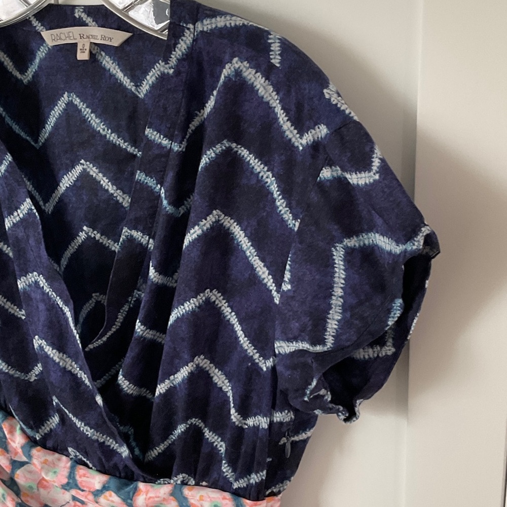 RACHEL Rachel Roy Navy and Pink Mini Dress - Picture 5 of 6